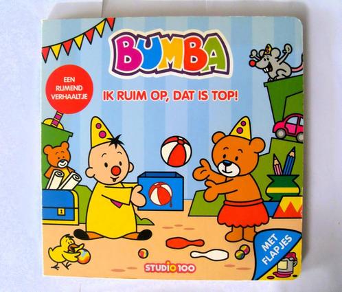 Bumba Flapjesboek - Ik ruim op - Studio 100, Boeken, Kinderboeken | Baby's en Peuters, Zo goed als nieuw, Uitklap-, Voel- of Ontdekboek