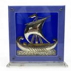 Zilveren ornament: Vikingschip, Antiek en Kunst, Ophalen of Verzenden