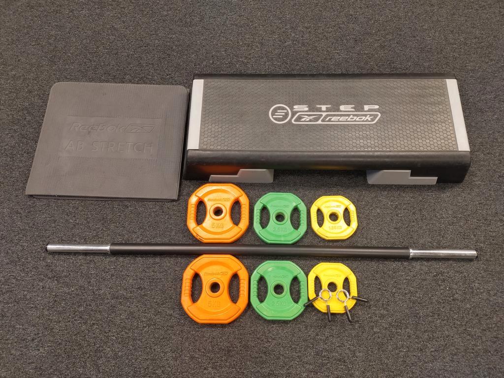 ≥ Complete Reebok Bodypumpset — Fitnessmaterialen — Marktplaats