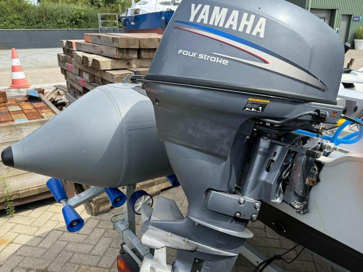 DEBO 400 Rubberboot, met trailer en 25 PK Yamaha, Watersport en Boten, Rubberboten, Zo goed als nieuw, Overige merken, Aluminium