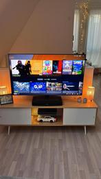 Televisie meubel hout / wit 170cm breed, Ophalen, 150 tot 200 cm, Eikenhout, Zo goed als nieuw