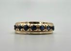 Gouden Vintage ring met edelsteen saffier. 2025/488., Sieraden, Tassen en Uiterlijk, Ringen, Blauw, Ophalen of Verzenden, Zo goed als nieuw