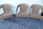 3 Stapelbare tuinstoelen, Ophalen, Gebruikt, Aluminium, Stapelbaar