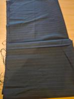 Zwarte stof met krijtstreep, Overige materialen, 120 cm of meer, Zwart, Nieuw