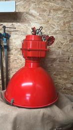 Rode grote industriële hanglamp, Ophalen, 50 tot 75 cm, Zo goed als nieuw, Metaal