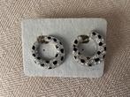 Zwarte Cabouchon Oorclips met Strass, Met kristal, Overige materialen, Zwart, Ophalen of Verzenden
