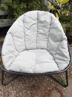 Relax Stoel met kussen en antraciet stalen frame, Tuin en Terras, Ophalen, Gebruikt, Metaal