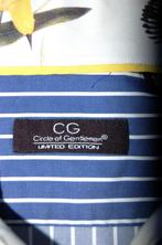 NIEUW CIRCLE OF GENTLEMEN overhemd, gestreept shirt, Mt. 44, Nieuw, CIRCLE OF GENTLEMEN, Blauw, Halswijdte 43/44 (XL)