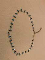 Blauwe kralen ketting, Sieraden, Tassen en Uiterlijk, Kettingen, Overige materialen, Verstelbaar, Blauw, Ophalen of Verzenden