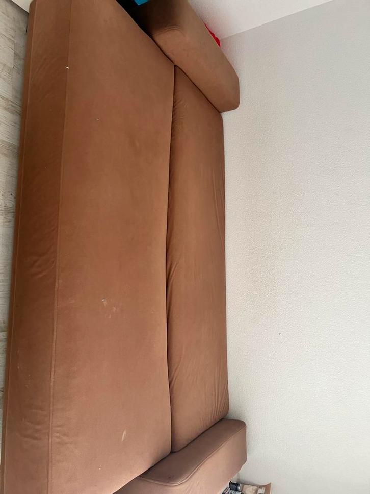 Slaapbank, Huis en Inrichting, Slaapkamer | Slaapbanken, Gebruikt, Overige maten, Tweepersoons, Bruin, Ophalen