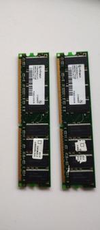2x Infineon 512MB DDR SDRAM PC3200U Geheugenmodule, Computers en Software, RAM geheugen, Ophalen of Verzenden, DDR, Desktop