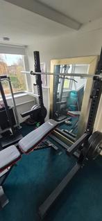 Lifemaxx Squat Rack + Rogue Halterstang & Schijven, Sport en Fitness, Ophalen, Gebruikt, Rug, Halterset