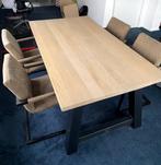 Houten tafel met 4 stoelen, Huis en Inrichting, Tafels | Eettafels, Ophalen, Gebruikt, 100 tot 150 cm, Eikenhout