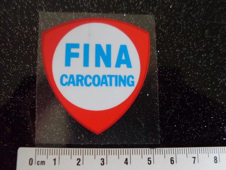 ruit sticker Fina carcoating logo, Verzamelen, Stickers, Zo goed als nieuw, Bedrijf of Vereniging, Verzenden