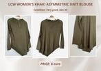 LCW Women's Khaki Asymmetric Knit Blouse (size XS), Kleding | Dames, Ophalen of Verzenden, Zo goed als nieuw, Maat 34 (XS) of kleiner