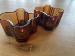 Iittala alvar aalto vintage bruin, Huis en Inrichting, Overige kleuren, Verzenden, Minder dan 50 cm, Glas
