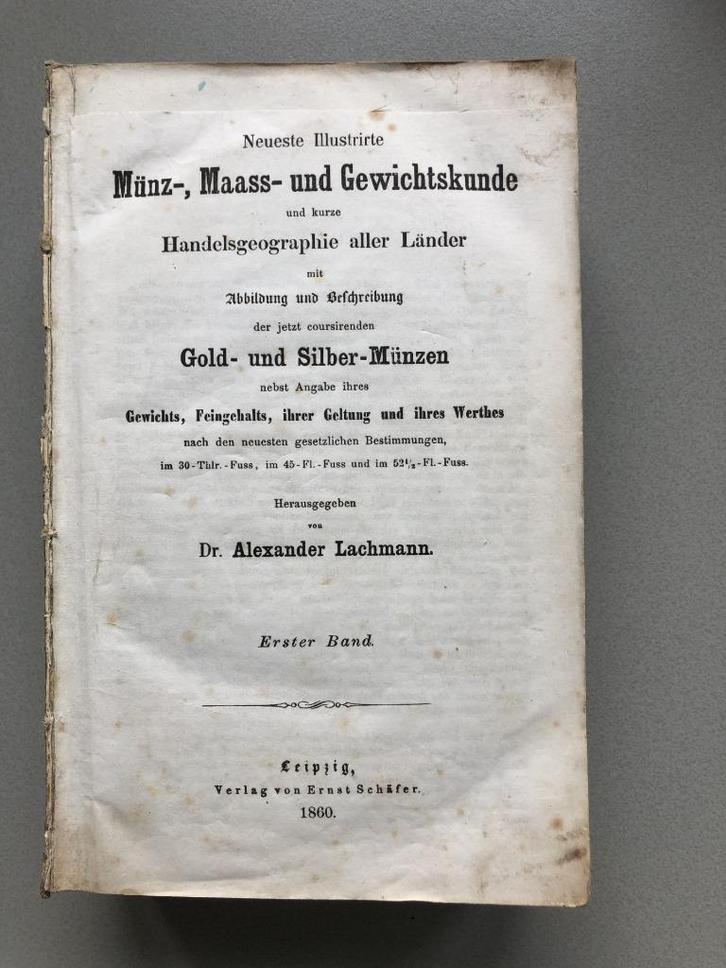 Antiquarisch muntenboek, 1e druk uit 1860, Antiek en Kunst, Antiek | Boeken en Bijbels, Ophalen of Verzenden