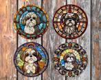 Shih-Tzu Glas in Lood onderzetters met houder, Nieuw, Glas of Kopje, Verzenden