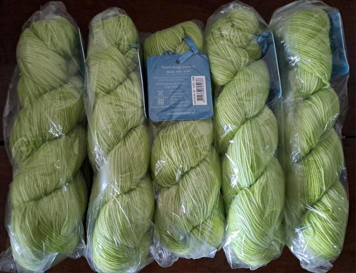 Nieuw 5 stuks strengen 100% Superwash Merino Yarn wol Nr. 03, Hobby en Vrije tijd, Breien en Haken, Nieuw, Breien of Haken, Wol of Garen