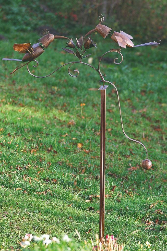 Mooie grote Tuinsteker, windspel, pendel met twee Vogels, Tuin en Terras, Tuinstekers, Nieuw, Ophalen of Verzenden