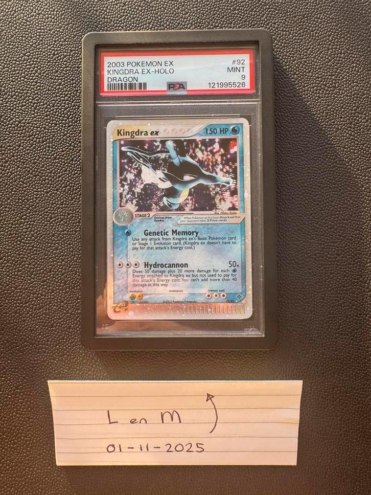 Psa 9 kingdra ex uit de ex dragon serie nieuw cert, Hobby en Vrije tijd, Verzamelkaartspellen | Pokémon, Zo goed als nieuw, Ophalen of Verzenden
