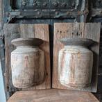 Wandpaneel nepalpot, houten paneel, landelijk, nepalese krui, Ophalen of Verzenden, Nieuw, Hout