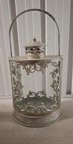 intratuin zilverkleurige windlichten van geborsteld staal, Ophalen, Gebruikt