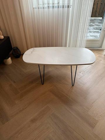 Echt keramiek salontafel mat wit