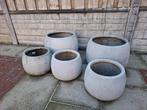 Pottenset  (lichtgewicht steen) buiten, Tuin en Terras, Ophalen, Steen, Gebruikt, Minder dan 60 cm