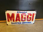 Oud Maggi Emaille Reclamebord 70x36cm bord, Ophalen of Verzenden