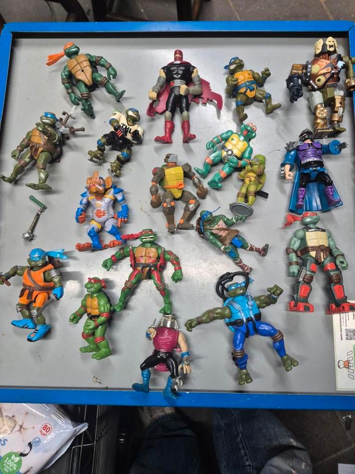 Vintage TMNT Turtles Figuren Collectie, Kinderen en Baby's, Speelgoed | Actiefiguren, Gebruikt, Ophalen