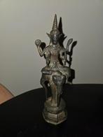 Bronzen beeld hindoegod Indra driekoppige olifant Erawan, Ophalen of Verzenden, Gebruikt