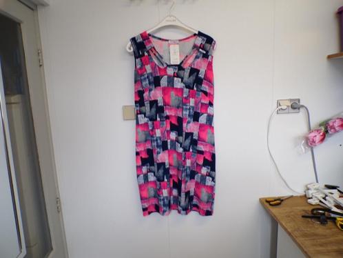 Jurkje Magna blauw/fuchsia/wit 48/50 = 44/46  nieuw!, Kleding | Dames, Grote Maten, Nieuw, Jurk, Roze, Ophalen of Verzenden
