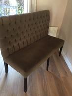 eetbank van mooie bruine stof, Ophalen, Zo goed als nieuw, Stof, Drie