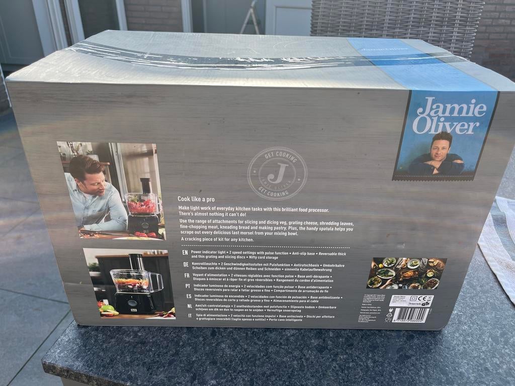 Jamie Oliver Foodprocessor - Nieuw in doos!, Witgoed en Apparatuur, Keukenmixers, 1 tot 2 liter, 2 snelheden, Nieuw, Ophalen of Verzenden