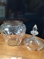 Kristallen Boerenjongens Bowlpot., Antiek en Kunst, Antiek | Glas en Kristal, Ophalen of Verzenden