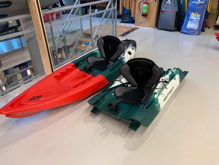 Point 65 Tequila Tandem Angler Deelbare Viskayak, Watersport en Boten, Kajaks, Gebruikt, 2-persoons, Ophalen