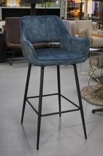 Mooie luxe barstoelen barkrukken metaal velvet armleuning
