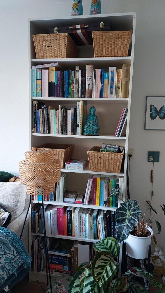 Zware houten boekenkast, Huis en Inrichting, Kasten | Boekenkasten, Gebruikt, 50 tot 100 cm, 200 cm of meer, 25 tot 50 cm, Ophalen
