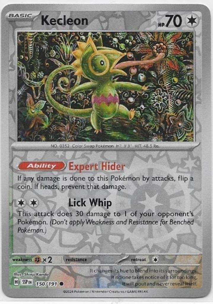 Surging Sparks,  Kecleon [reverse] 150/191, Hobby en Vrije tijd, Verzamelkaartspellen | Pokémon, Nieuw, Losse kaart, Verzenden