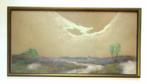 Schilderij met Hollands landschap, gesigneerd., Antiek en Kunst, Ophalen of Verzenden