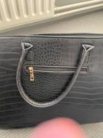 Grote imitatie leren crocotas kleur zwart, Sieraden, Tassen en Uiterlijk, Tassen | Damestassen, Ophalen of Verzenden, Zo goed als nieuw