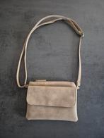 Handtas schoudertas tasje beige suedelook verstelbaar, Ophalen of Verzenden, Zo goed als nieuw, Beige, Overige merken
