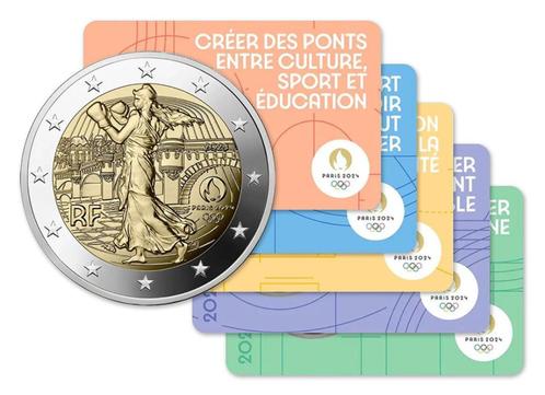 2 Euro Coincards Frankrijk 2023 "Olympische Spelen" € 10,75, Postzegels en Munten, Munten | Europa | Euromunten, 2 euro, Frankrijk
