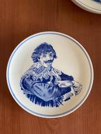 4 onbeschadigde delftsblauwe wandbordjes, Ophalen