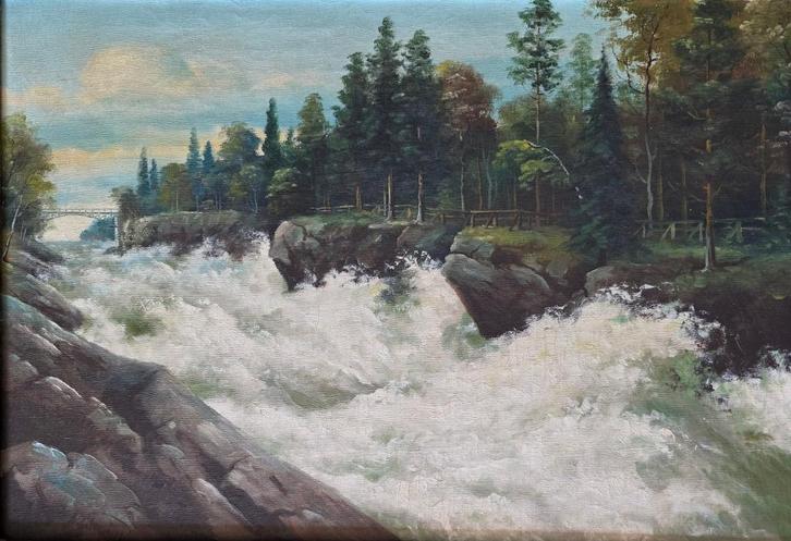 Imatra Waterfall, Antiek en Kunst, Kunst | Schilderijen | Klassiek, Ophalen of Verzenden