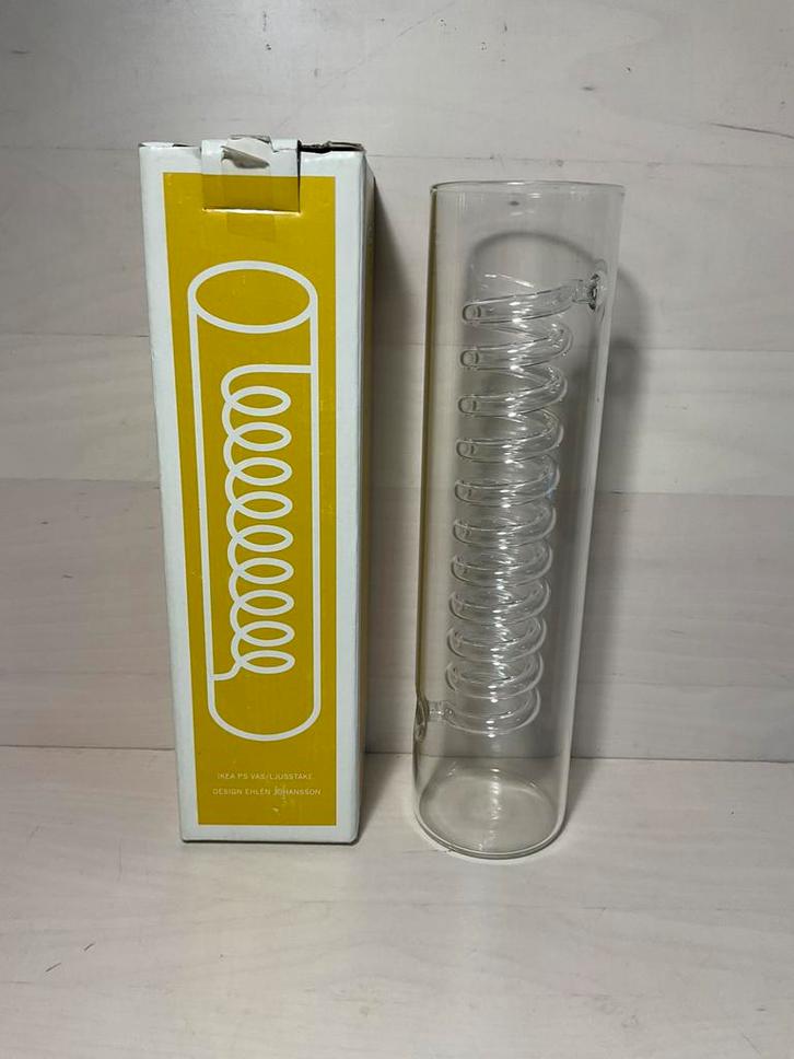 Vintage spiraalvaas PS IKEA Ehlen Johansson vas / Ljusstake, Huis en Inrichting, Woonaccessoires | Vazen, Zo goed als nieuw, Overige kleuren