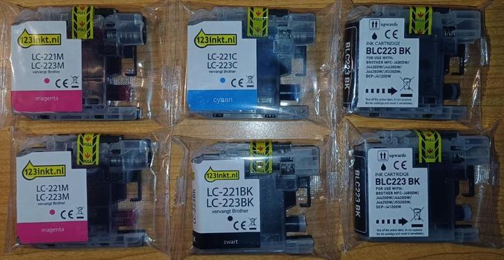Brother LC221/LC223 cartridges Bk en C en M, Computers en Software, Printerbenodigdheden, Nieuw, Cartridge, Ophalen