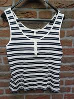 Nieuwe top H&M zwart wit gestreept stevige stof maat XL, H&M, Overige kleuren, Maat 46/48 (XL) of groter, Nieuw