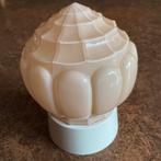 VINTAGE ROZE THABUR 30’s PLAFONDLAMP, Huis en Inrichting, Lampen | Plafondlampen, Ophalen of Verzenden, Gebruikt, Glas, Art deco 20's-30's